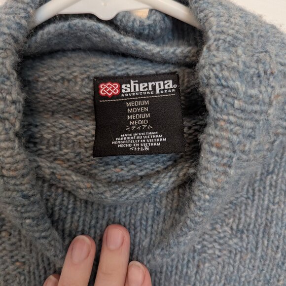Sherpa Adventure Gear Wool Sweater, Blue, Small - Picture 2 of 3
